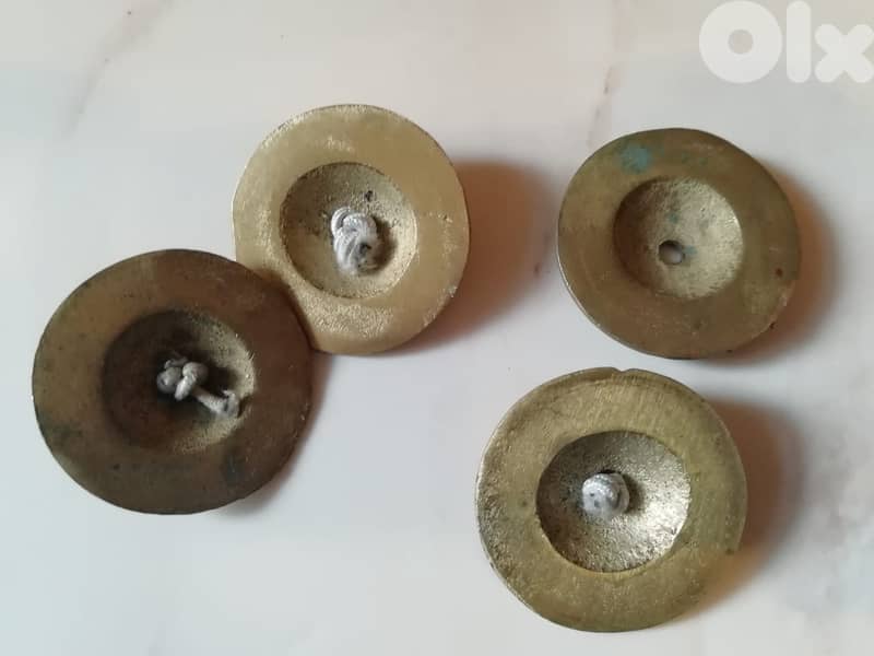 Solid Brass Egyptian Belly Dancing Finger Cymbals صاجات set of 4 2