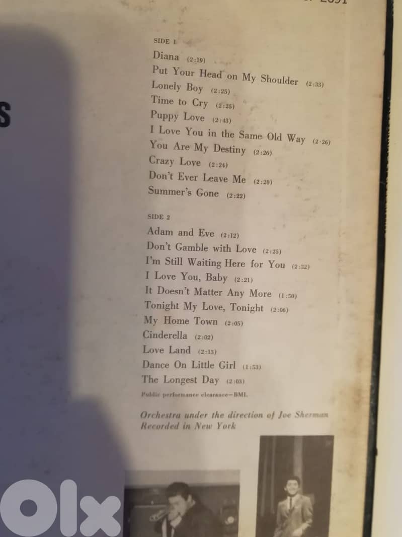 Paul Anka 21 golden hits vinyl 1