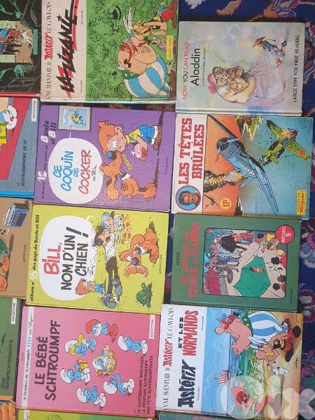 31 livres bandes dessinees,tintin,spirou,asterix, schtroumph,boule bil 1
