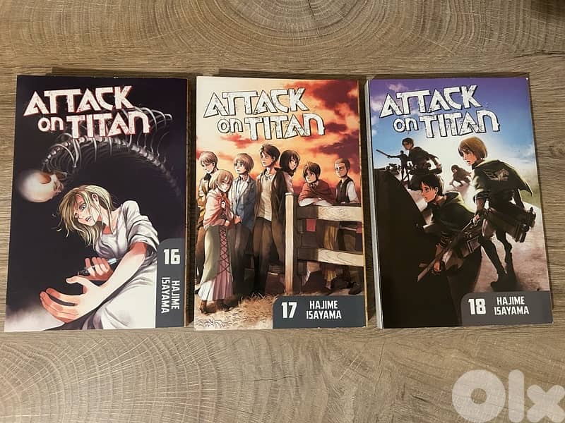 Attack on Titan mangas in english (volume 16-17-18) 0