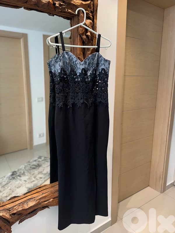 black dress with side slide cut 0