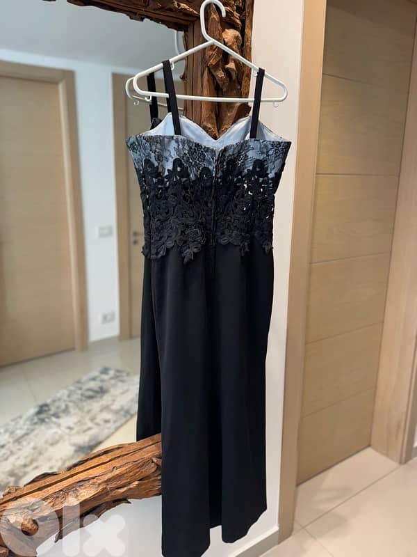 black dress with side slide cut 1