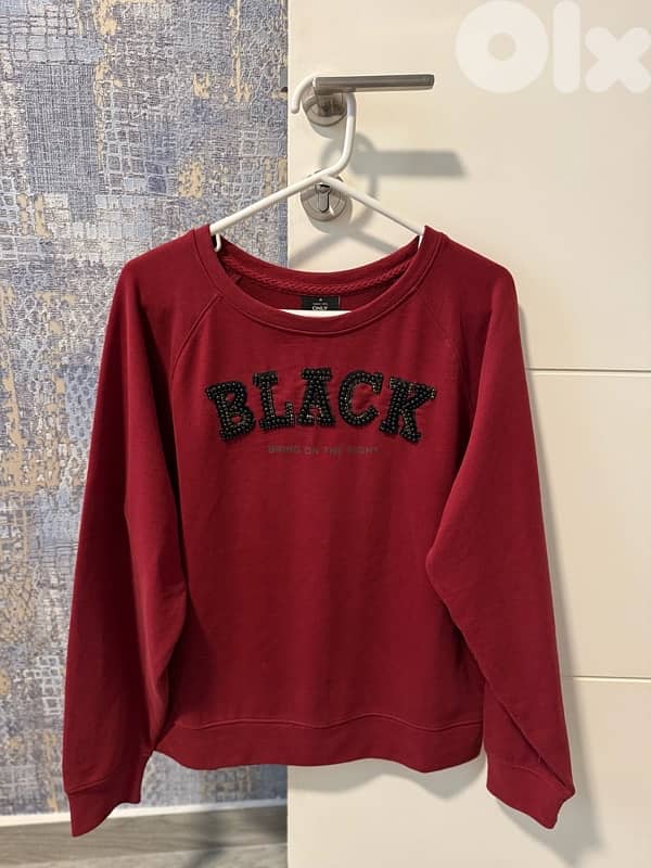sweatshirt burgundy color, size m new, from vero moda 0