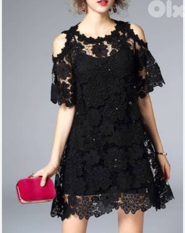 elegante dentelle dress black, from italy 1