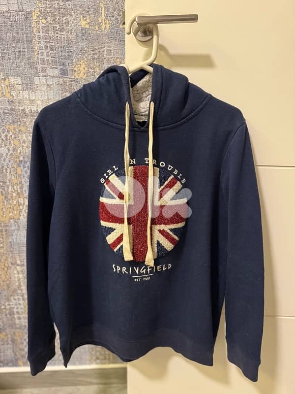 hoodie navy color, from springfield size m 0