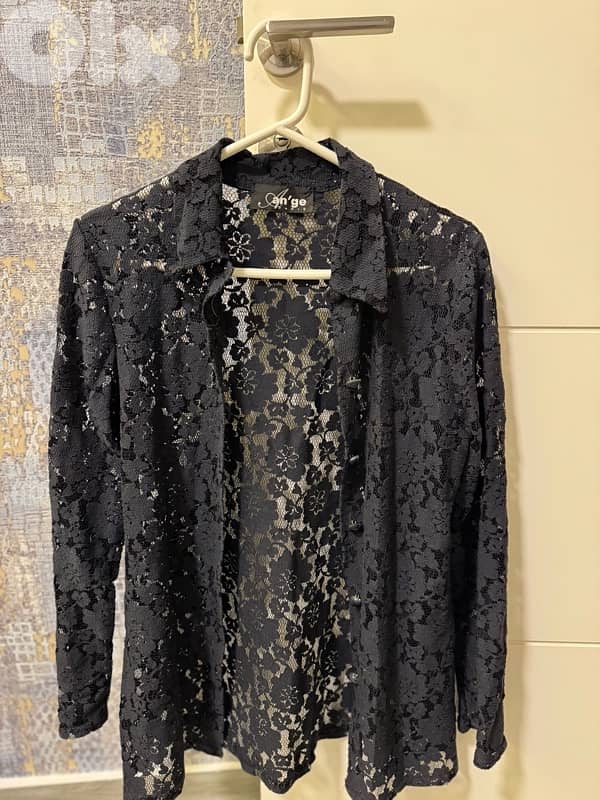 jus dorange paris, set black lace from abc like new, super classy 0