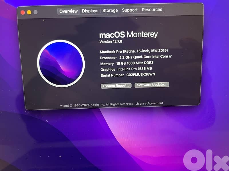 MacBook Pro 15 inch 2015 2