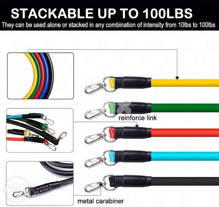 Resistance Bands High quality 11 pcs/set material latex 3