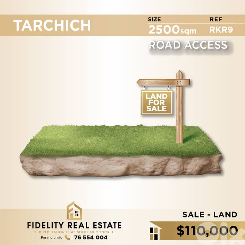 Land for sale in Tarchich RKR9 أرض للبيع في ترشيش 0