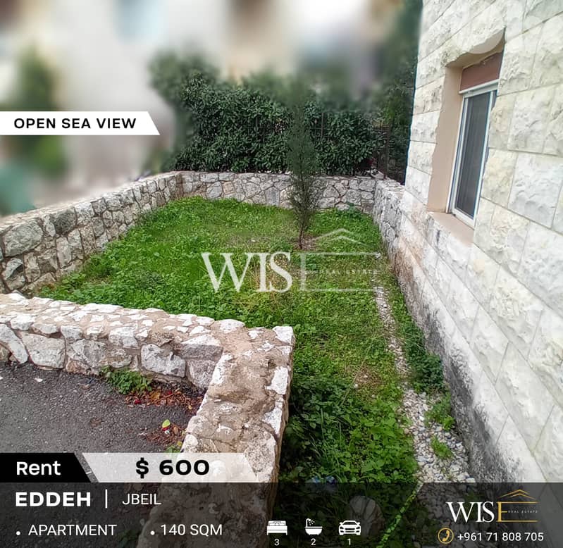 140 SQM Apartment for RENT in Eddeh-Jbeil! 0