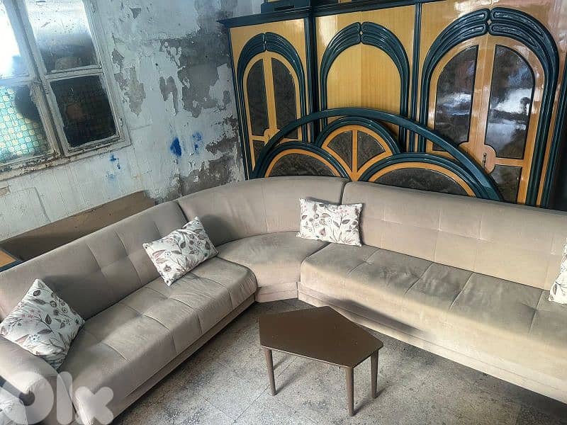 طقم كنبايات زاوية شغل istikbal تركي بفتح صندوق وتخت 5