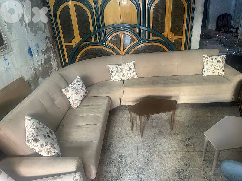 طقم كنبايات زاوية شغل istikbal تركي بفتح صندوق وتخت 6