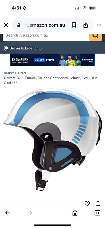 carrera ski helmet  size 49-52cm never worn, half price 4