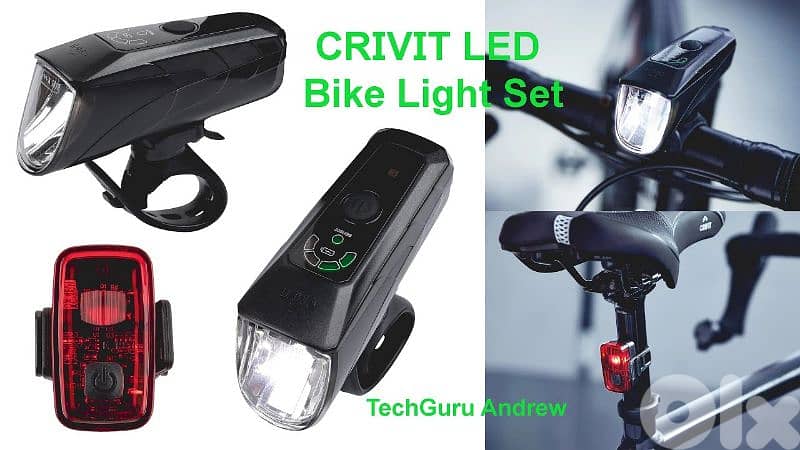 CRIVIT rechargable LED Bike Set 1