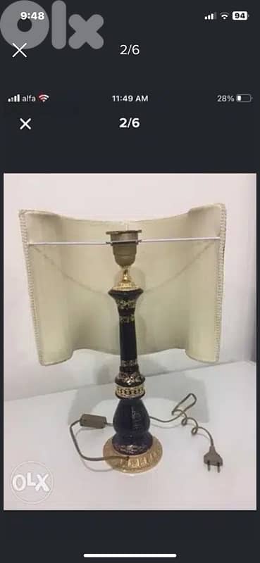 Italian porcelaine table lamp 1