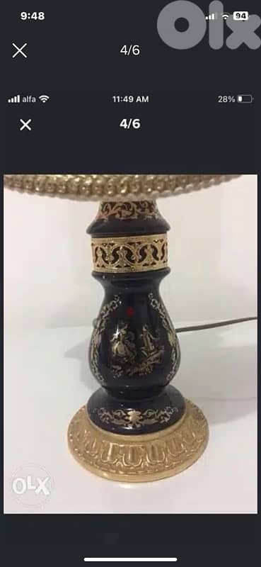 Italian porcelaine table lamp 3