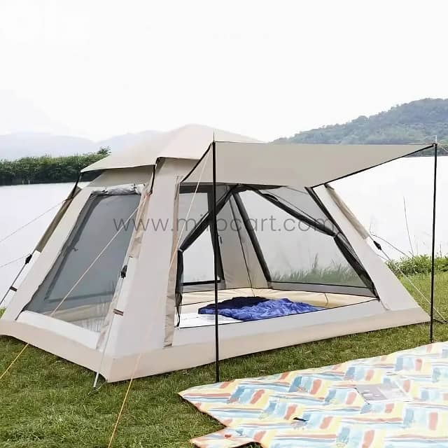 Automatic Camping Tent – 3-4 Person Pop-Up w/ Rainfly & Canopy 0