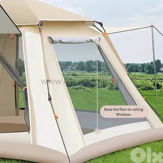 Automatic Camping Tent – 3-4 Person Pop-Up w/ Rainfly & Canopy 6