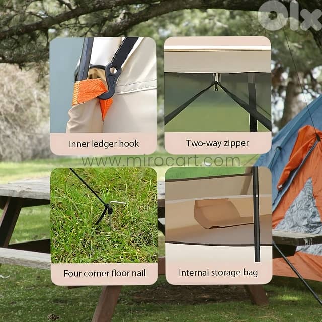 Automatic Camping Tent – 3-4 Person Pop-Up w/ Rainfly & Canopy 13