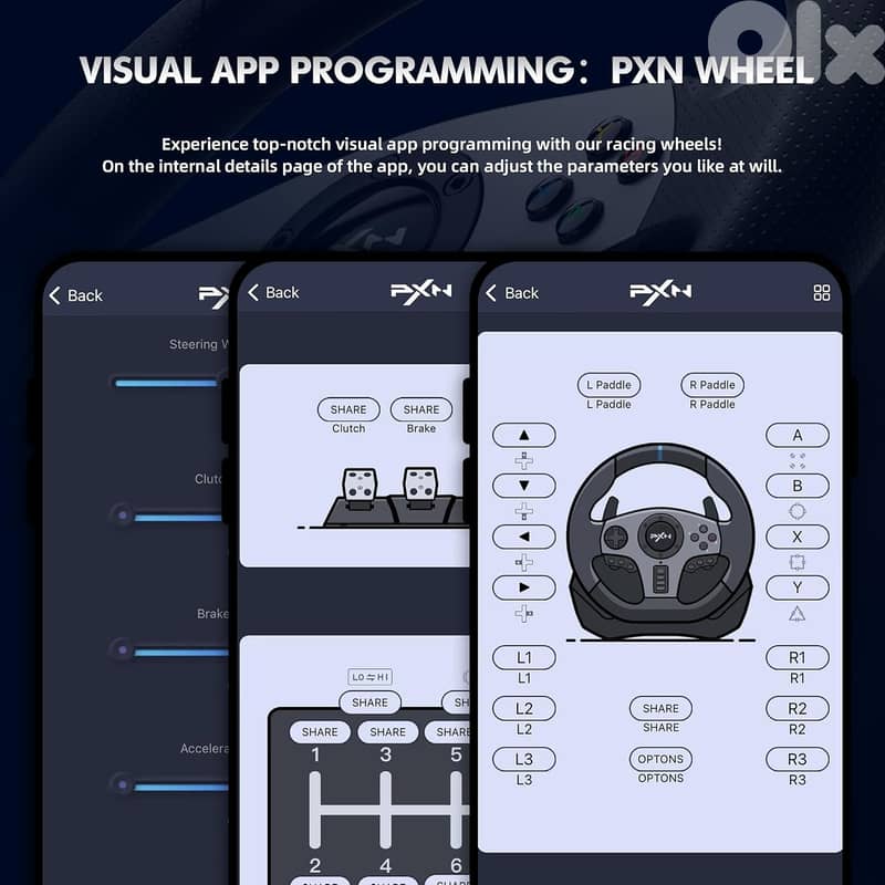 Pxn V9 Gaming Racing Wheel | PC - PS3 - PS4 - Xbox - Switch 2