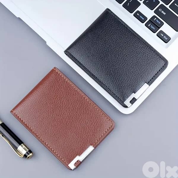 Men’s Slim Leather Wallet | Card Holder with Money Clip 1