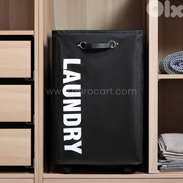 Rolling Laundry Basket – 70L w/ Smooth Wheels & Mesh Bag 6