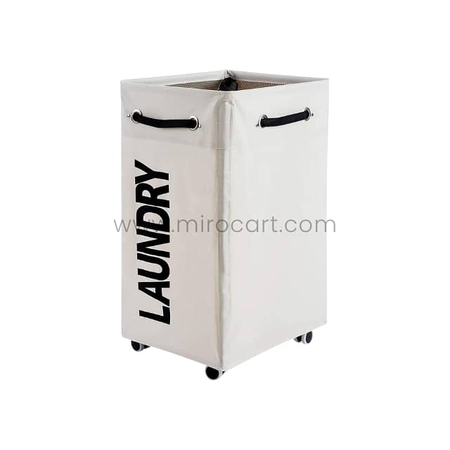 Rolling Laundry Basket – 70L w/ Smooth Wheels & Mesh Bag 13