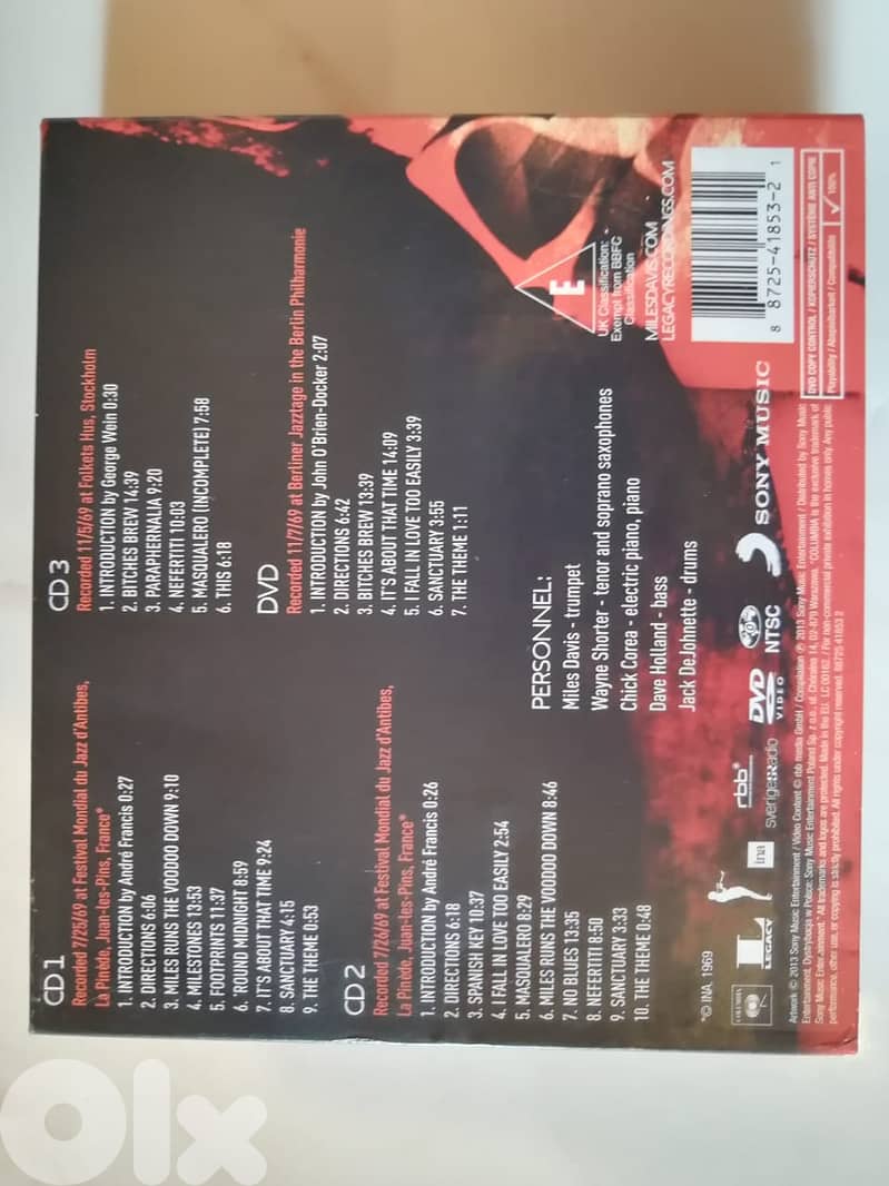 Miles Davis Quintet  Live In Europe 1969 3 CDs + DVD + Poster box set 5