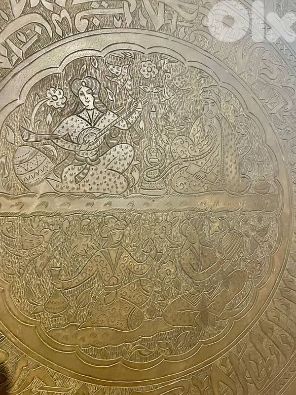 Antique “Persian origin” Large brass صدر نحاس 5