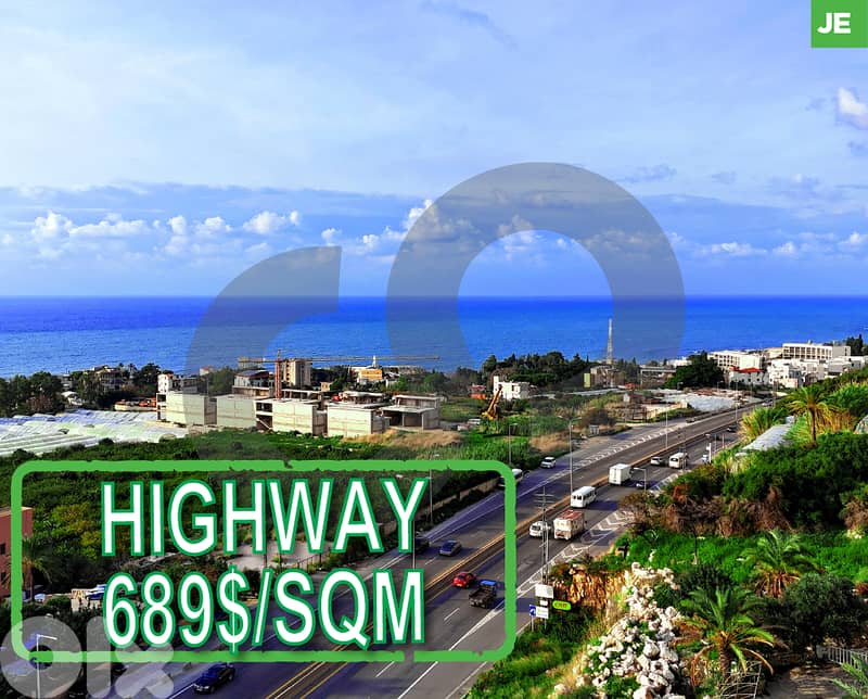 HIGHWAY LAND 1305 SQM IN AMCHIT- JBEIL/عمشيت REF#JE100372 0