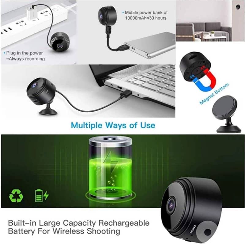 Spy Mini Camera WiFi 1080P HD IP Camera - كاميرا مخفية صوت وصورة 6