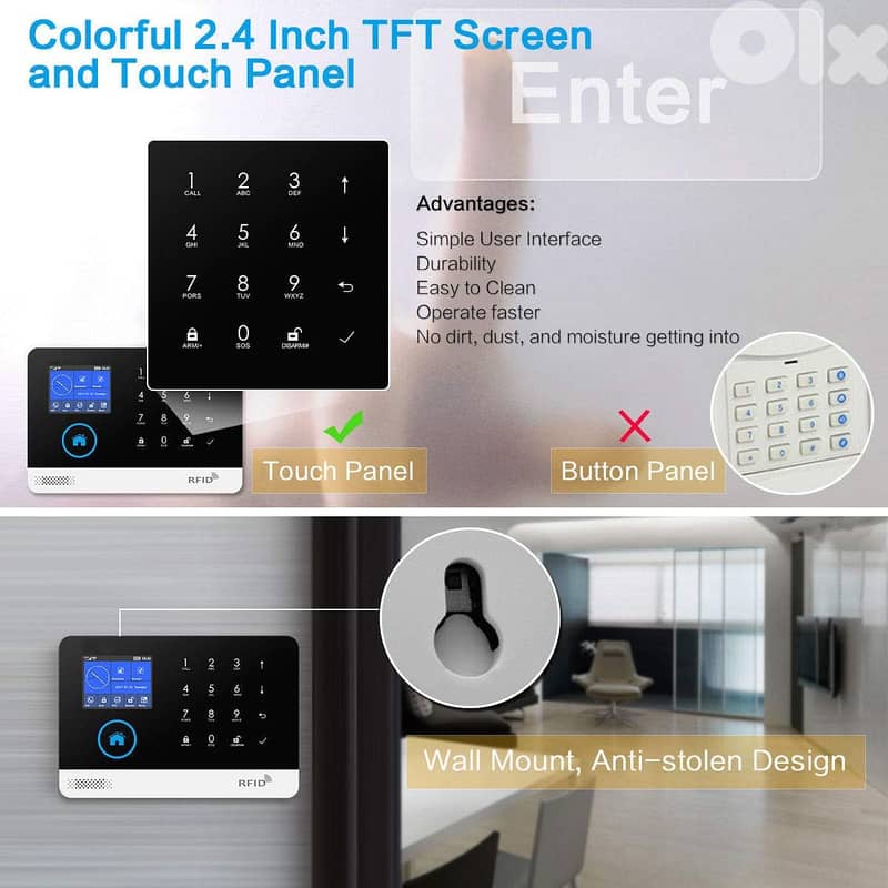 Home & Business Alarm System Kit WiFi and Gsm 4G - جهاز انذار لاسلكي 3