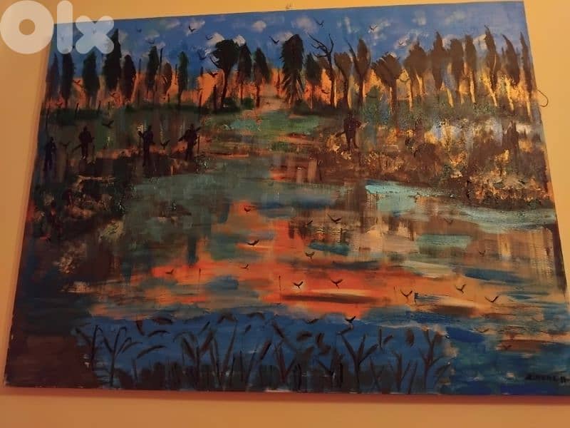 رسم زيتي على القماش يدويه 0