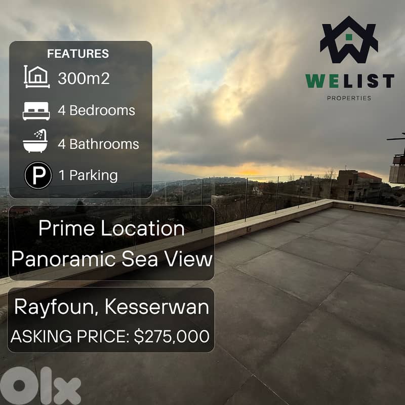 300sqm Apartment Duplex for sale in Rayfoun   REF: NW25MDR300275 0