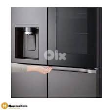 LG Black Glass InstaView Door-in-Door Stainless Steel X39FFCRL براد 8