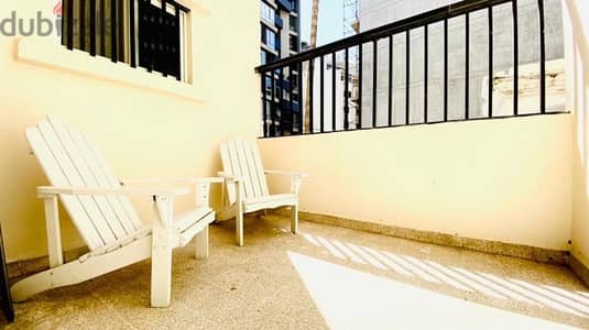 Furnished Apartment with terrace for rent in Mar Mkhayel