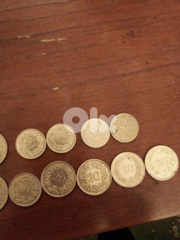 16 switzerland coins 3