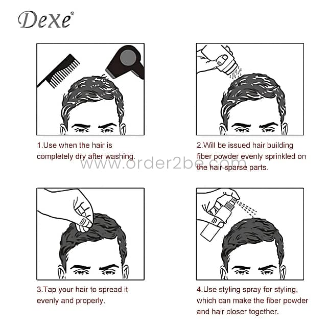 DeXe Hair Building Fibers Powder for Instantly Thicker, Fuller Hair 7
