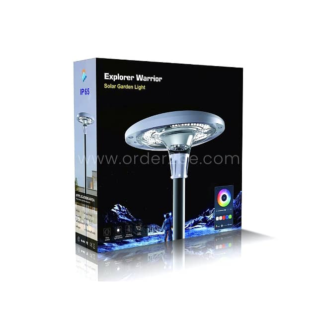 Explorer Warrior Solar Garden Light – 1200W LED, 48Ah, Remote 0