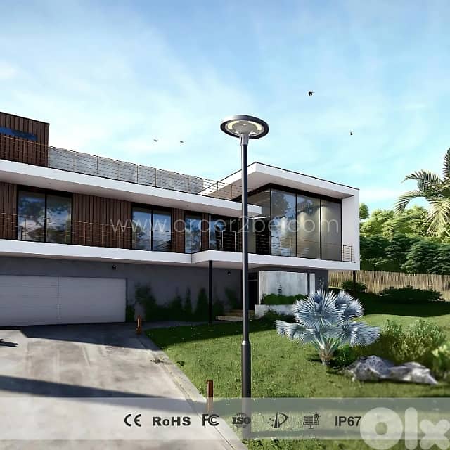 Explorer Warrior Solar Garden Light – 1200W LED, 48Ah, Remote 1