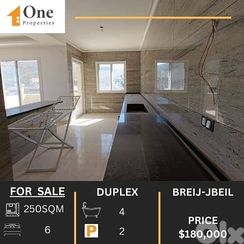 DUPLEX FOR SALE IN BREIJ- JBEIL 0