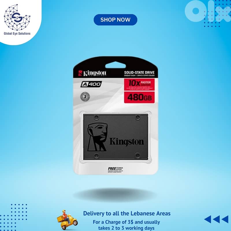 Kingston Internal SSD, 480GB- SA400S37-480G 0