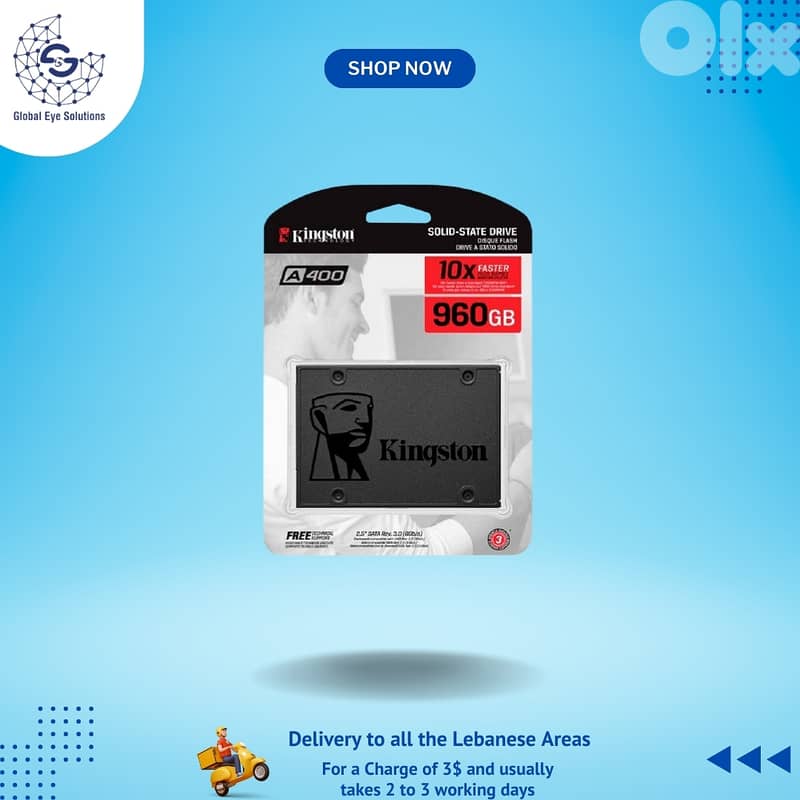 Kingston Internal SSD, 960GB- SA400S37-960G 0