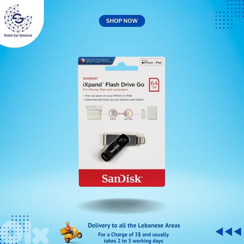 SanDisk 64GB iXpand Flash Drive Flip - Sea Green 0