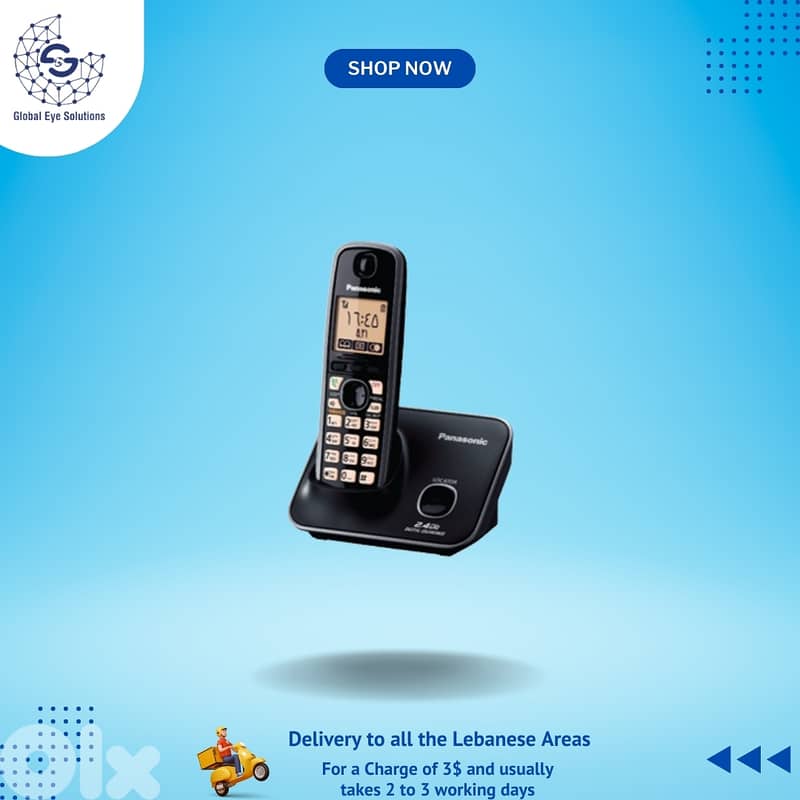 Panasonic Cordless Telephone Kx-Tg3711, Black 0