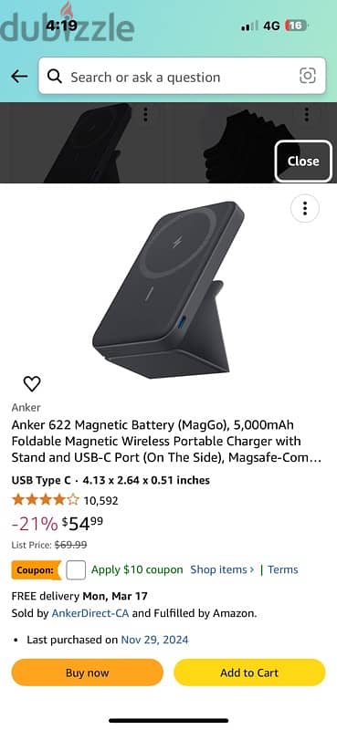 Anker Magsafe Battery Pack 622 MagGo 1