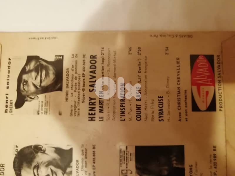 Henri Salvador 2 x 45t 7" vinyl 2