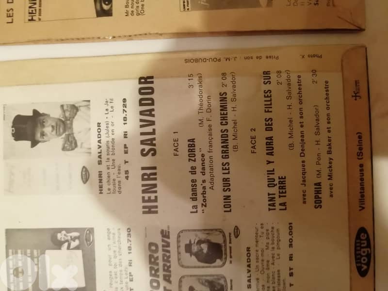 Henri Salvador 2 x 45t 7" vinyl 3