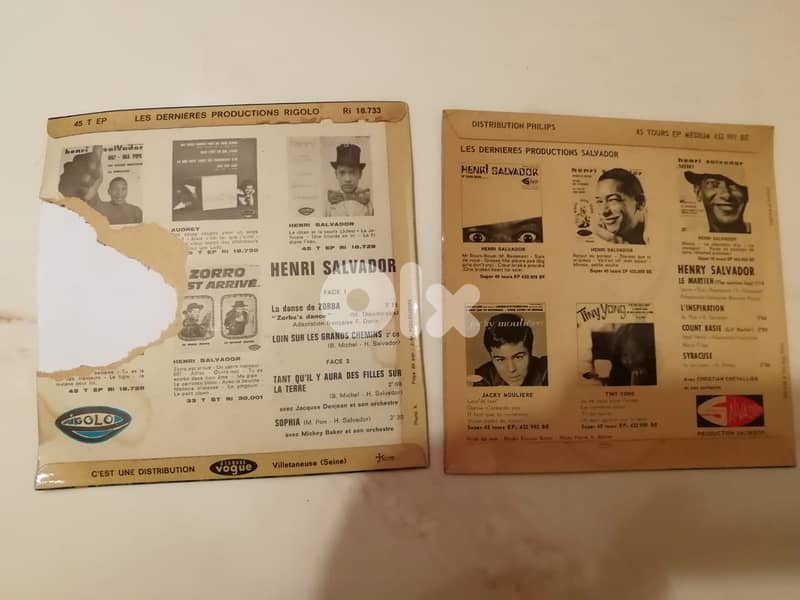Henri Salvador 2 x 45t 7" vinyl 4