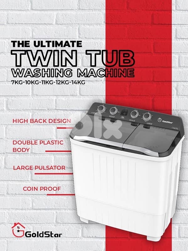 GoldStar Twin Tub Washing Machine 0